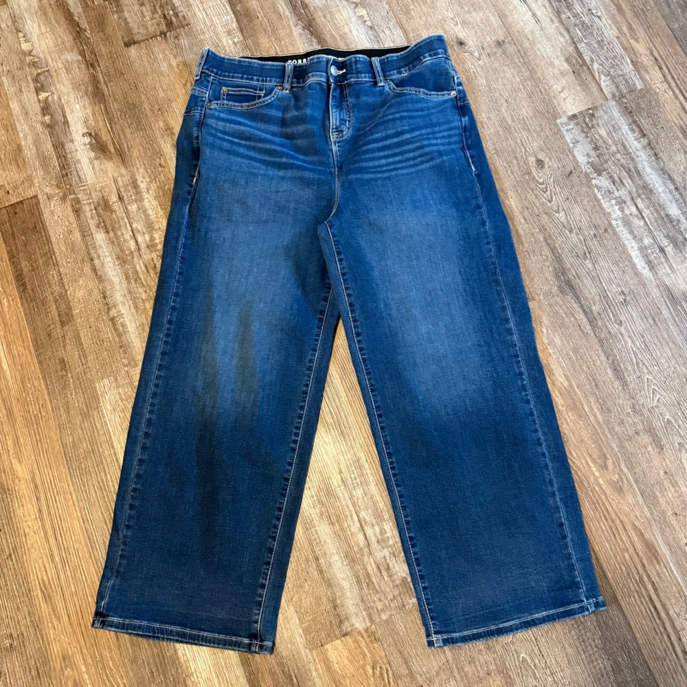 Torrid Bombshell Wide Leg Super Soft Jeans Blue Denim Stretch Plus Size 18S